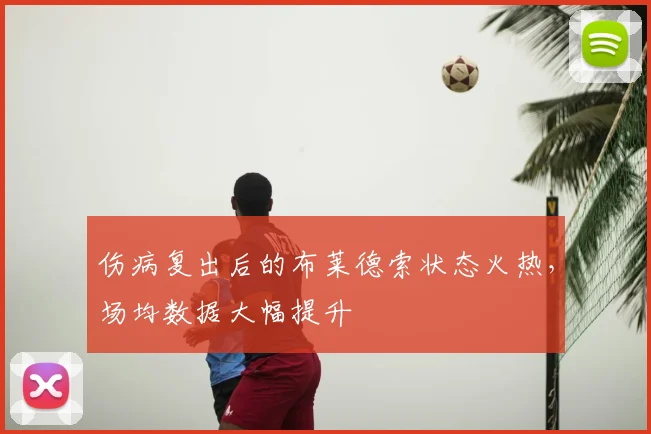 伤病复出后的布莱德索状态火热，场均数据大幅提升